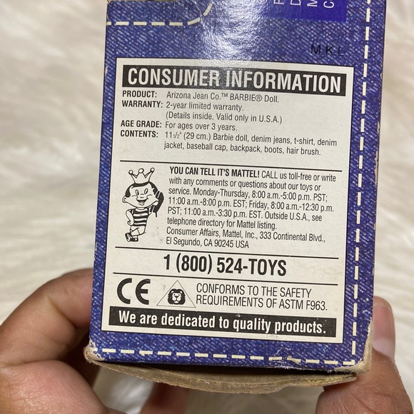 VTG Mattel Special Edition The Original Arizona Jean Company Barbie - Picture 16 of 17